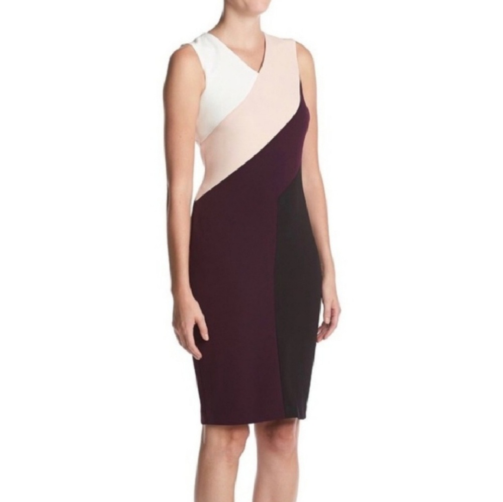 Calvin Klein Color Block Office Dress